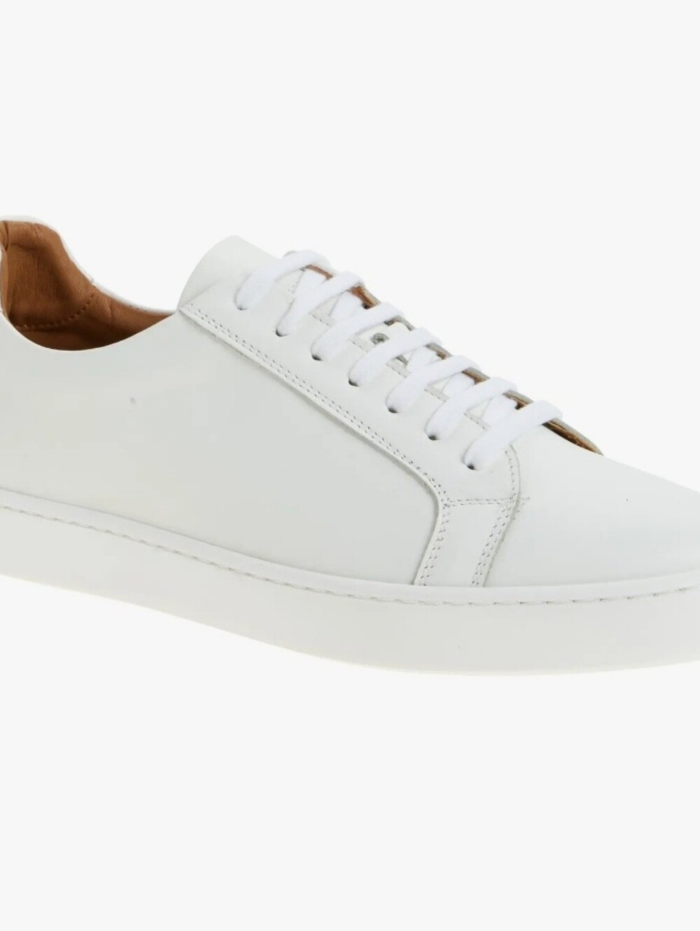 Sz 11.5 - 🆕️ Bruno Magli Magnifico Men's White Leather Low-Top Sneaker